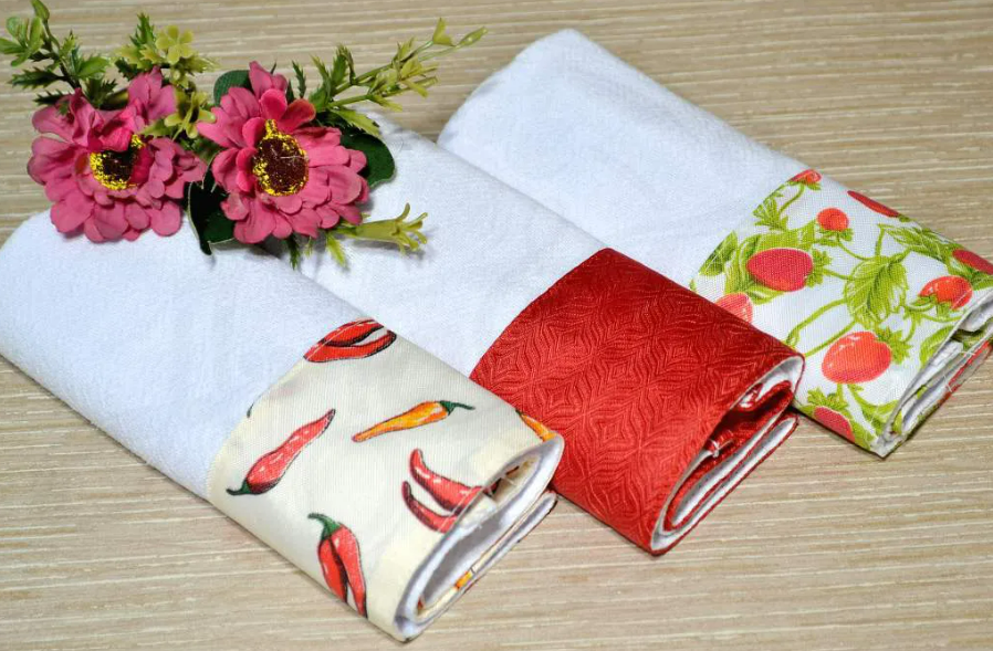 como fazer pano de prato com tecido